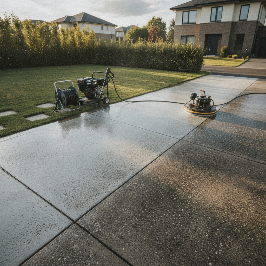 done Driveway Cleaning - No Face and No Text